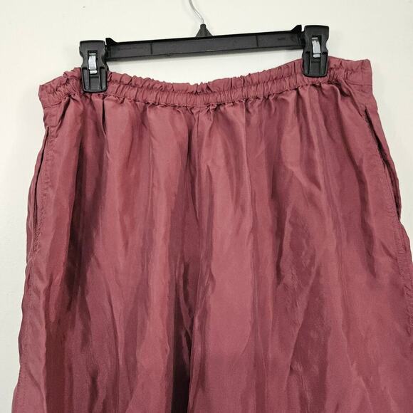 Athleta Calm Cool Lounging Wide Leg Satin Womens Pants Size Large 100% Cupro - Picture 5 of 9